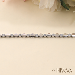 Premium Silver-Tone Disc Link Bracelet for Women