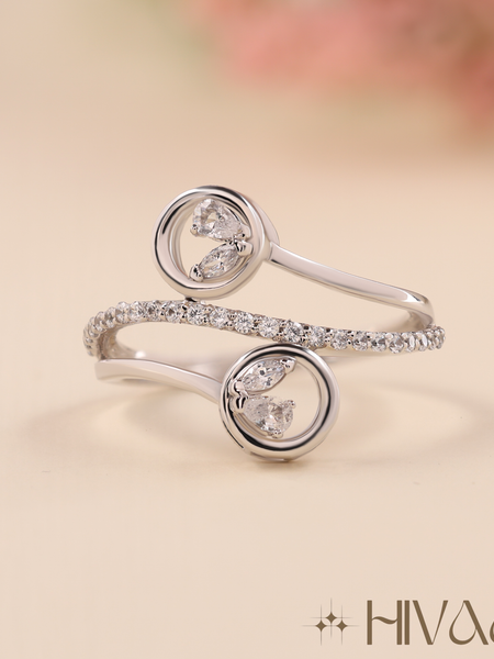 Enchanting Twin Bloom Diamond Ring