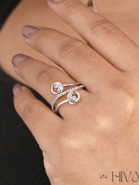 Enchanting Twin Bloom Diamond Ring