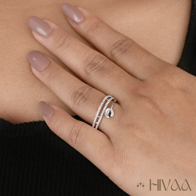 Graceful Dual Ring With Elegant Charm