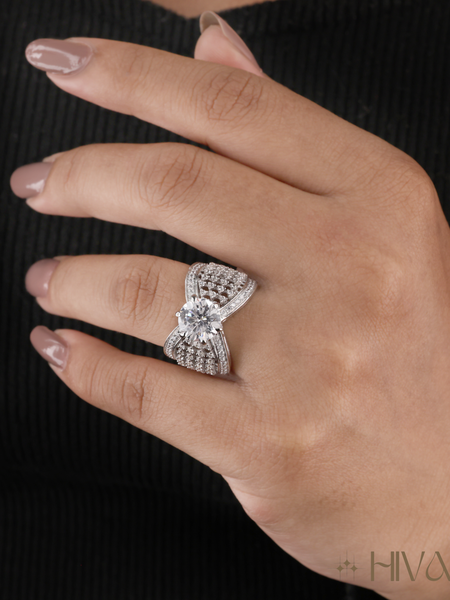 Radiant Infinity Design Statement Ring