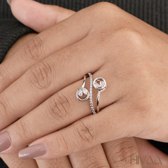 Enchanting Twin Bloom Diamond Ring