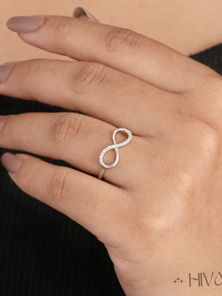 Endless Infinity Symbol Silver Promise Ring