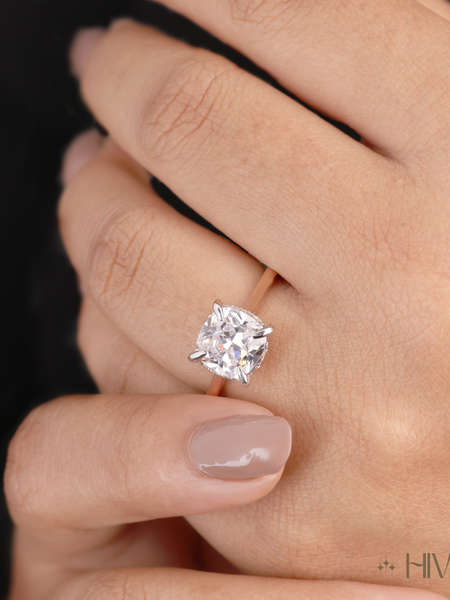 Stunning Cushion Cut Diamond Solitaire