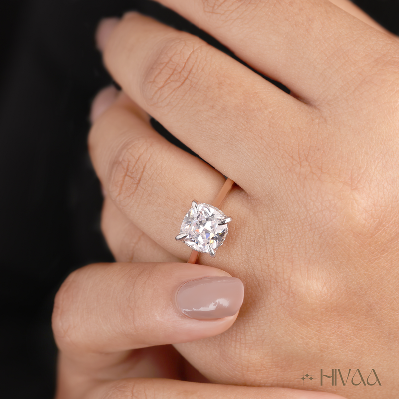 Stunning Cushion Cut Diamond Solitaire