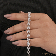 Dazzling Teardrop Charm Fashion Bracelet