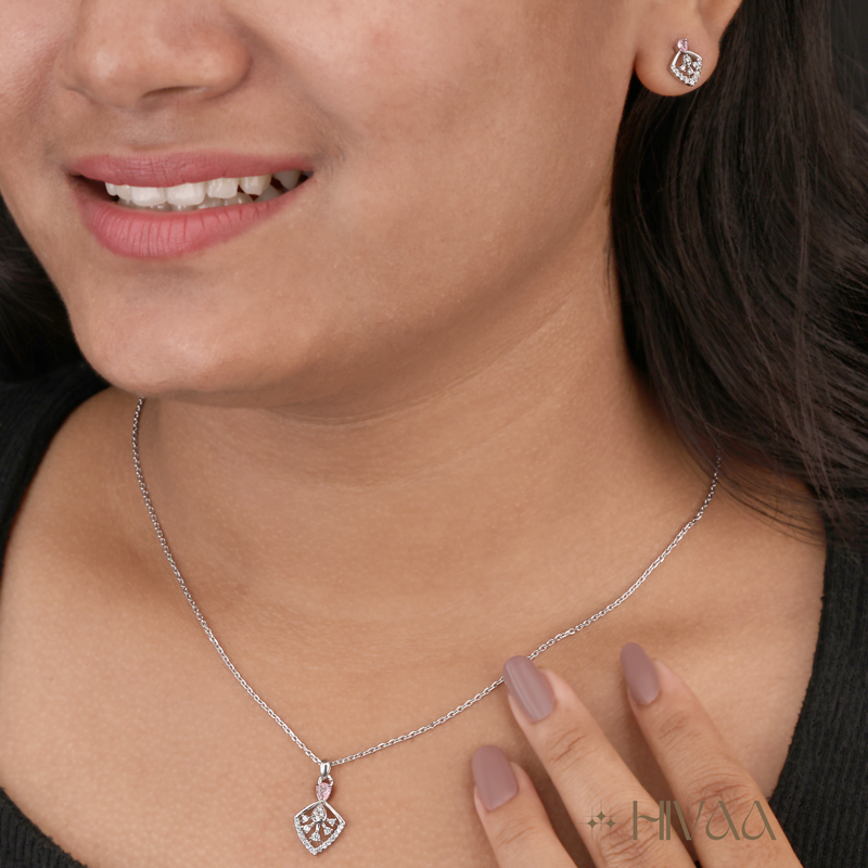 Classic Diamond Accent Pendant Necklace Design