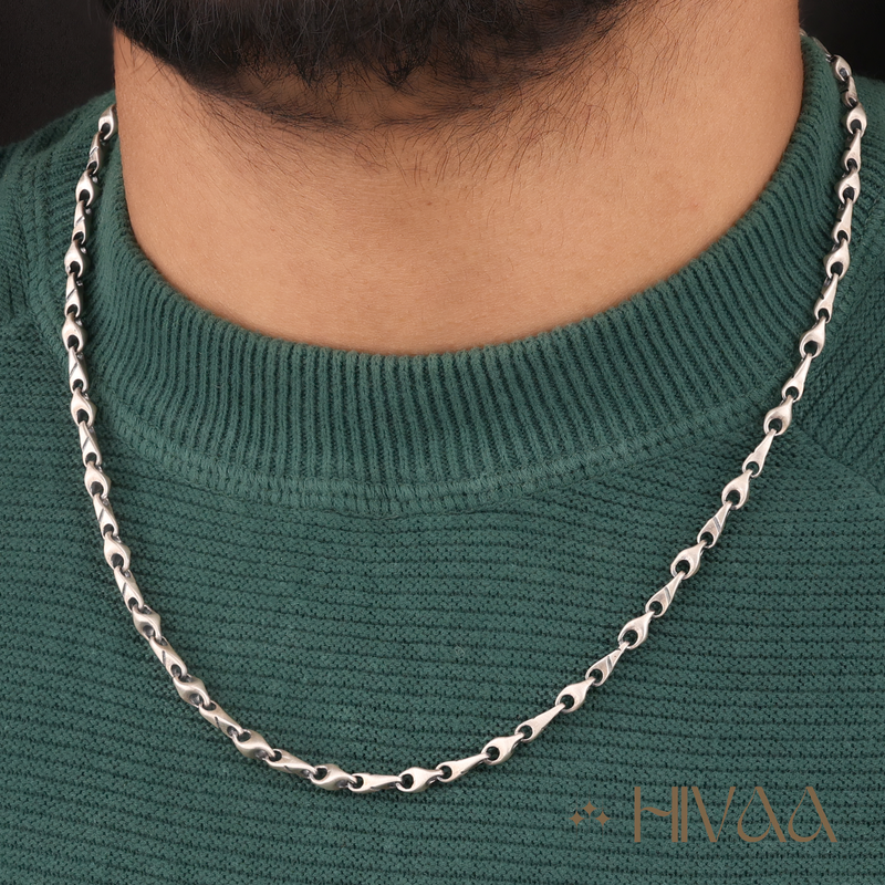 Luxury Men’s Chain – Polished Silver Finish