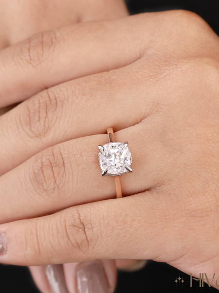 Stunning Cushion Cut Diamond Solitaire