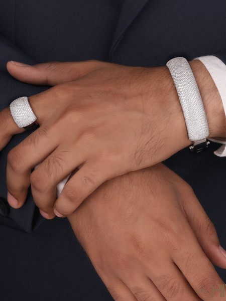 Bold Pave Diamonds Executive Wrist And Finger Statement