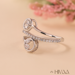 Enchanting Twin Bloom Diamond Ring