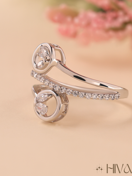 Enchanting Twin Bloom Diamond Ring