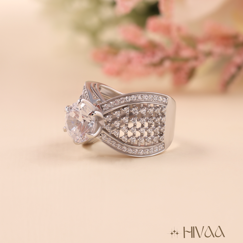 Radiant Infinity Design Statement Ring