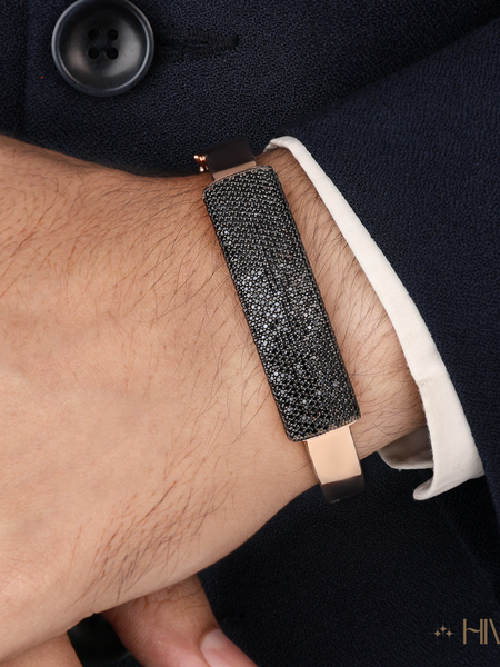Sophisticated Bracelet With Black Diamond Finish