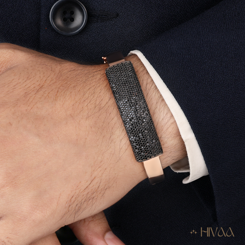 Sophisticated Bracelet With Black Diamond Finish