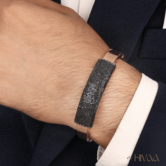 Sophisticated Bracelet With Black Diamond Finish