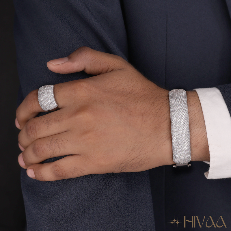 Bold Pave Diamonds Executive Wrist And Finger Statement