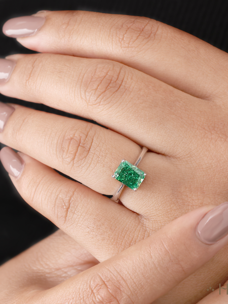 Emerald Cut Solitaire Ring For Everyday Wear