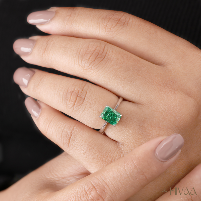 Emerald Cut Solitaire Ring For Everyday Wear