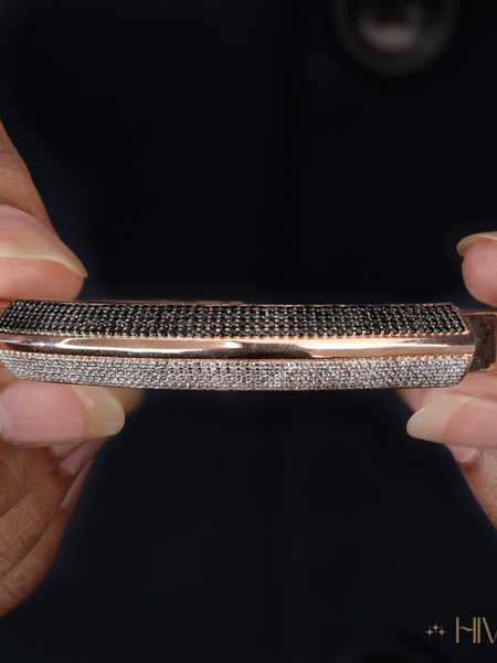 Elegant Dual Tone Men’s Bracelet With Sparkling Diamond