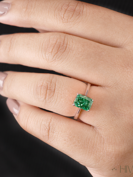 Emerald Cut Solitaire Ring For Everyday Wear
