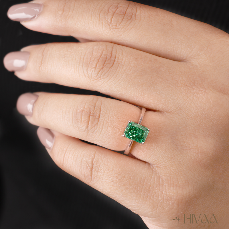 Emerald Cut Solitaire Ring For Everyday Wear