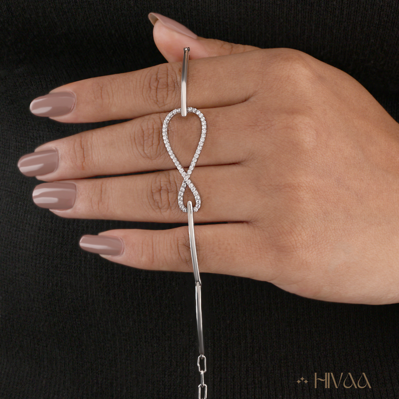 Infinite Sparkle Style Silver Design Bracelet