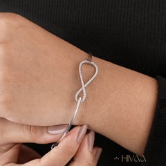 Infinite Sparkle Style Silver Design Bracelet