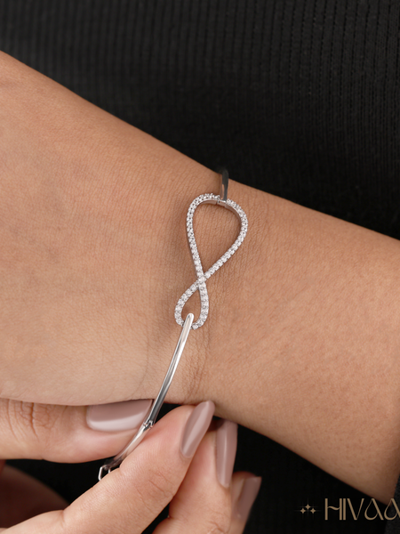 Infinite Sparkle Style Silver Design Bracelet