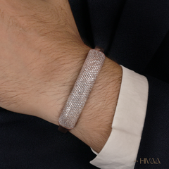 Shimmering Grace White Diamond Oval Shape Bracelet