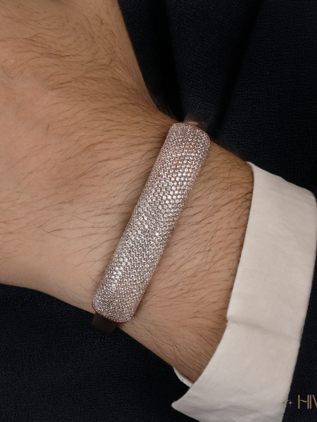 Shimmering Grace White Diamond Oval Shape Bracelet