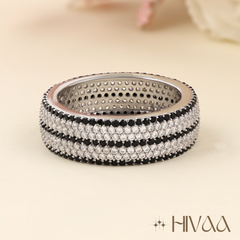 Contemporary Two Tone Diamond Band Ring