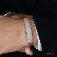 Shimmering Grace White Diamond Oval Shape Bracelet