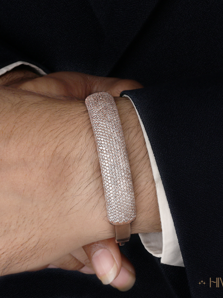 Shimmering Grace White Diamond Oval Shape Bracelet