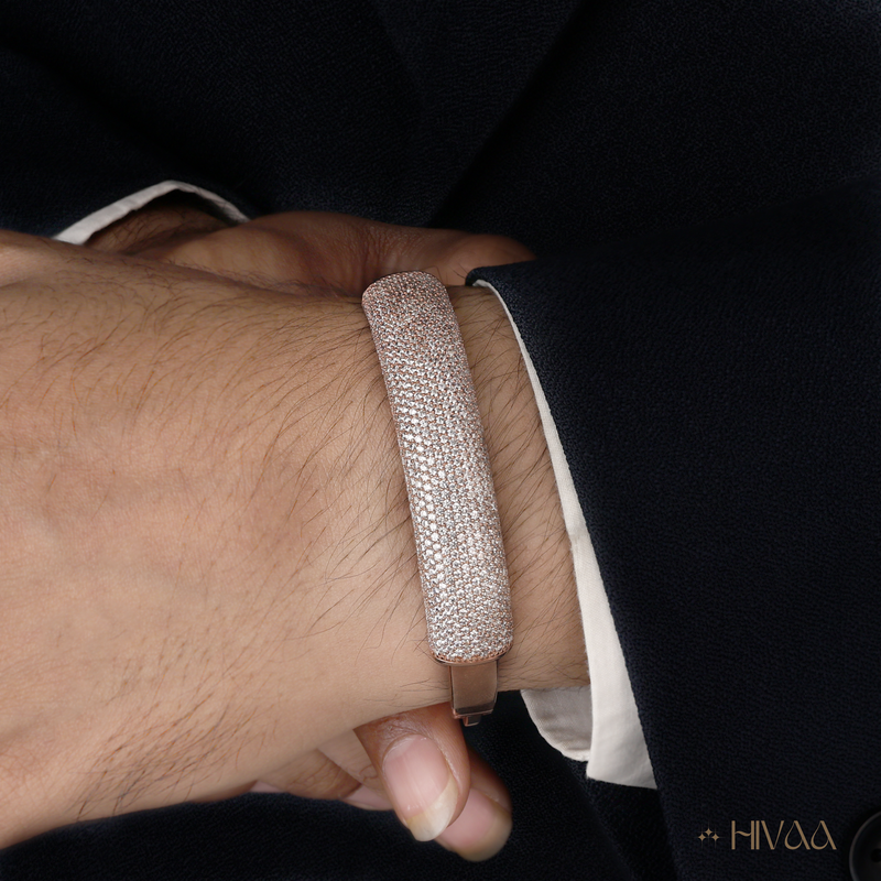 Shimmering Grace White Diamond Oval Shape Bracelet