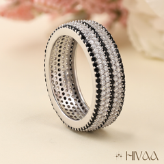 Contemporary Two Tone Diamond Band Ring