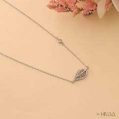 The Delicate Diamond Skeleton Leaf Necklace