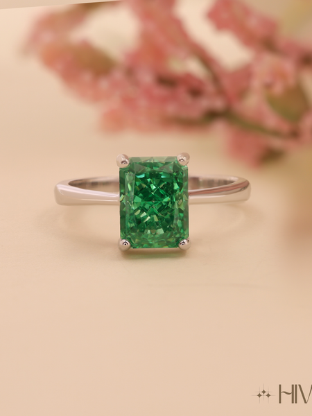 Emerald Cut Solitaire Ring For Everyday Wear