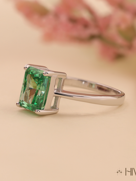 Emerald Cut Solitaire Ring For Everyday Wear
