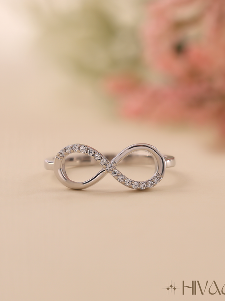 Endless Infinity Symbol Silver Promise Ring