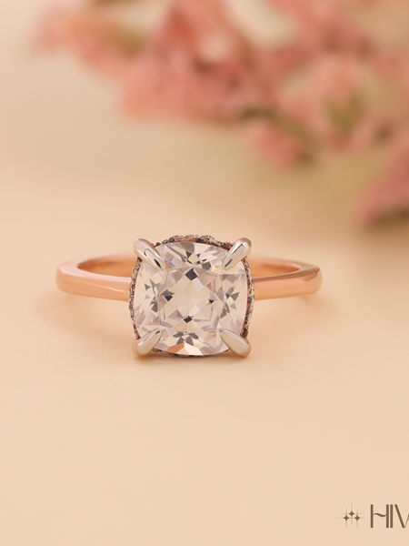 Stunning Cushion Cut Diamond Solitaire