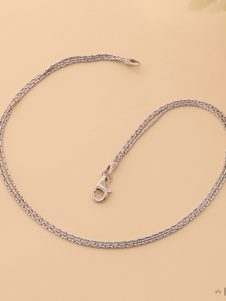Sterling Silver Three-Row Chain Anklet