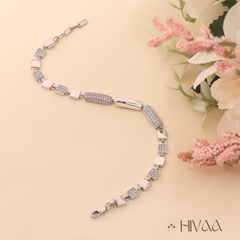 Contemporary Square Design Bracelet With Radiant Style