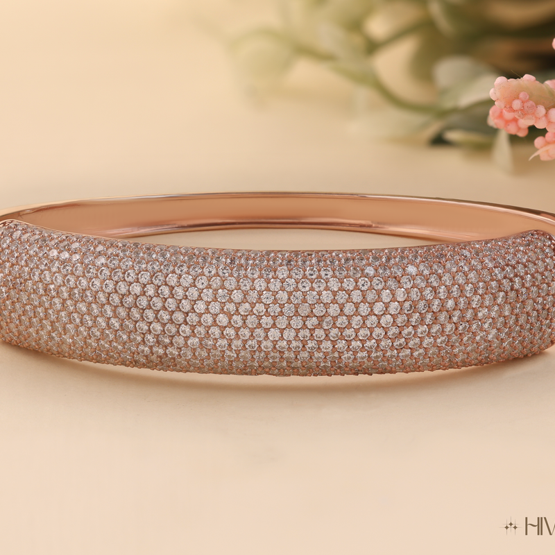 Shimmering Grace White Diamond Oval Shape Bracelet