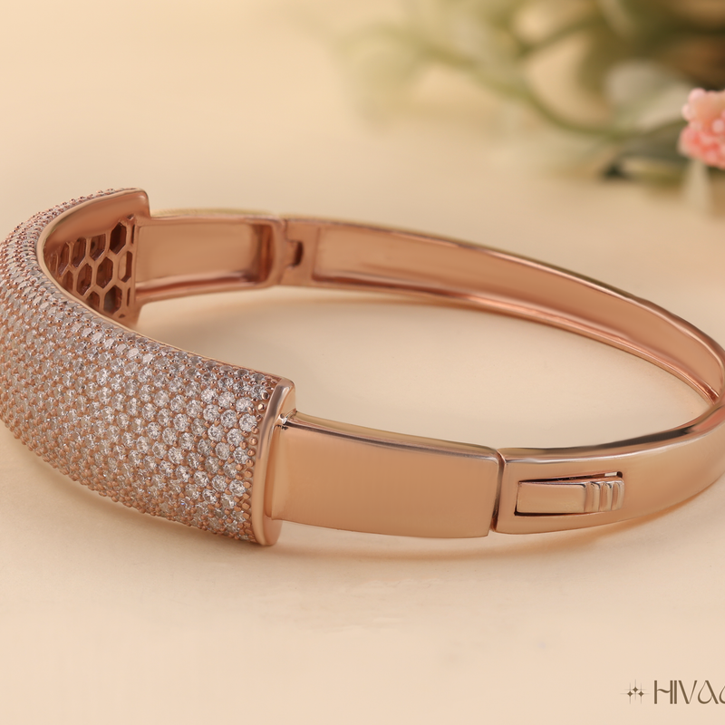 Shimmering Grace White Diamond Oval Shape Bracelet