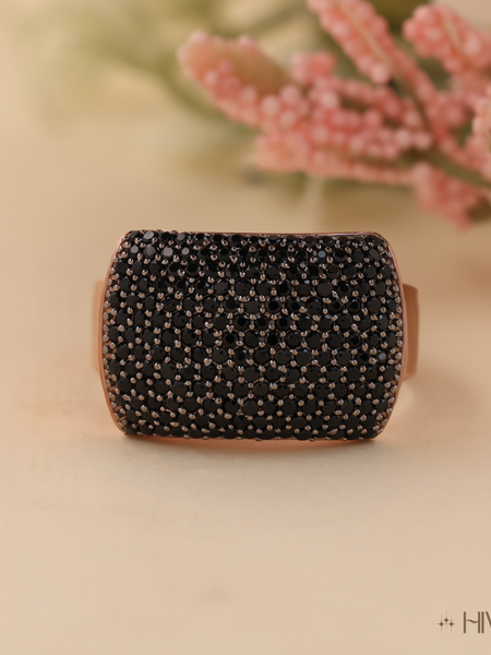 Striking Black Diamond Men’s Ring