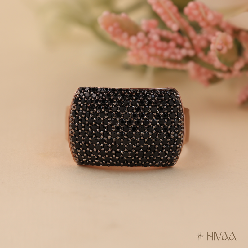 Striking Black Diamond Men’s Ring