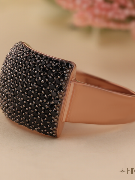 Striking Black Diamond Men’s Ring