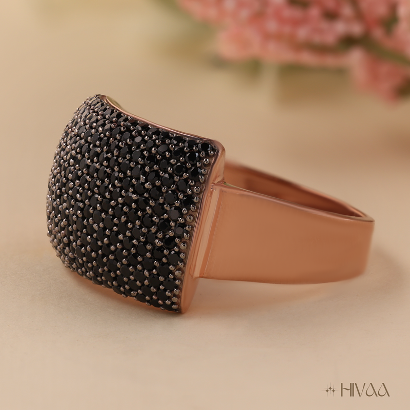 Striking Black Diamond Men’s Ring