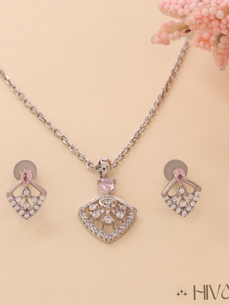 Classic Diamond Accent Pendant Necklace Design